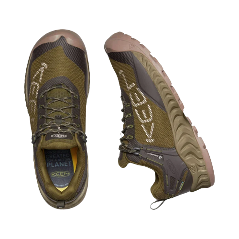 Keen Men's Nxis Evo WP Shoes in Dark Olive / Black Olive-1